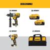 imageDEWALT 20V MAX Hammer Drill and Impact Driver Cordless Power Tool Combo Kit with 2 Batteries and Charger DCK299M220V XR Brushless Combo w40Ah Battery
