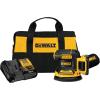 imageDEWALT 20V MAX Orbital Sander Cordless 5Inch Sander Tool 2Ah 800012000 OPM Variable Speed Dial Storage Bag Battery and Charger Included DCW210D1