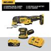imageDEWALT 20V MAX Orbital Sander and Oscillating Tool Cordless Woodworking 2Tool Set with 5ah Battery and Charger DCK202P1