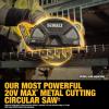 imageDEWALT 20V MAX XR 714 in Metal Cutting Circular Saw Tool Only DCS383B
