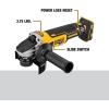 imageDEWALT 20V MAX XR Angle Grinder with Kickback Brake Slide Switch 412Inch Tool Only DCG405B