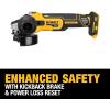 imageDEWALT 20V MAX XR Angle Grinder with Kickback Brake Slide Switch 412Inch Tool Only DCG405B
