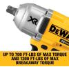 imageDEWALT 20V Max XR Impact Wrench Kit Brushless High Torque Detent Pin Anvil 12Inch Cordless DCF899M1