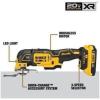 imageDEWALT 20V Oscillating Tool Cordless Wood Blades Sandpaper Tool Bag Battery and Charger Included DCS356SD1