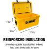 imageDEWALT 45 Qt Roto Molded Cooler Heavy Duty Ice Chest for Camping Sports ampamp Outdoor ActivitiesCooler CLIPBOARD DWST17818