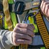 imageDEWALT 6Foot Energy Absorbing LanyardTwin  Internal Absorber  4 to 6 Stretch Lanyard with Steel Snap Hook on DRing End and Steel Rebar Hooks on Anchor End