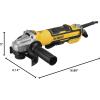 imageDEWALT Angle Grinder Tool 5inch Variable Speed Paddle Switch DWE43214NVS