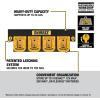 imageDEWALT Battery Organizer Holds up to 4 Batteries Mount Rail Workshop Storage System Compatible DWST82819One Size