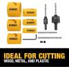 imageDEWALT BiMetal Hole Saw Kit for Wood Metal and Plastic D180001