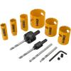 imageDEWALT BiMetal Hole Saw Kit for Wood Metal and Plastic D180001