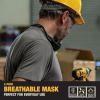 imageDEWALT Breathable Cloth Face Masks  Adjustable Earloops and Removable Neckstrap  Black  2Pack