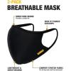 imageDEWALT Breathable Cloth Face Masks  Adjustable Earloops and Removable Neckstrap  Black  2Pack