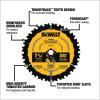 imageDEWALT Circular Saw Blade 7 14 Inch 24 Tooth Wood Cutting DWA171424One Size Pack of 2