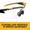 imageDEWALT DPG110 Chisel Unisex TrimFit Half Frame Protective Eyewear Black Frame Smoke LensBlack  Clear