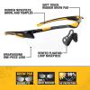 imageDEWALT DPG110 Chisel Unisex TrimFit Half Frame Protective Eyewear Black Frame Smoke LensBlack  Clear
