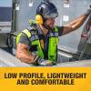 imageDEWALT DPG660 Yellow with Black Earcups Dielectric Expandable NRR 25 Cap Mount Earmuff