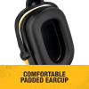 imageDEWALT DPG660 Yellow with Black Earcups Dielectric Expandable NRR 25 Cap Mount Earmuff
