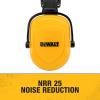 imageDEWALT DPG660 Yellow with Black Earcups Dielectric Expandable NRR 25 Cap Mount Earmuff