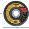 imageDEWALT DW8311 412Inch by 58Inch11 36 Grit Zirconia Angle Grinder Flap DiscOne Size