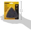 imageDEWALT DWASPTRI12 Hook and Loop Triangle 120 Grit Sandpaper 12Pack Black120G  12Pack