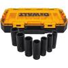 imageDEWALT DWMT74736 Tough Box 7PC SAE 12 Deep Drive Impact Socket SetOne Size