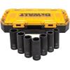 imageDEWALT DWMT74736 Tough Box 7PC SAE 12 Deep Drive Impact Socket SetOne Size