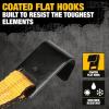 imageDEWALT DXBC10000J6PK BlackYellow 2quot x 27 Ratchet Tie Down Straps with Double JHooks  HeavyDuty Cargo Hauling 10000 lb Break Strength 6 Pack2 x 27