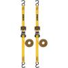 imageDEWALT DXBC18004 BlackYellow 125quot x 12 Ratchet Tie Down Straps  LightWeight Cargo Hauling 1800 lb Break Strength 4 Pack2 Pack