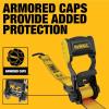 imageDEWALT DXBC18004 BlackYellow 125quot x 12 Ratchet Tie Down Straps  LightWeight Cargo Hauling 1800 lb Break Strength 4 Pack8 Pack