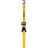 imageDEWALT DXBC18004 BlackYellow 125quot x 12 Ratchet Tie Down Straps  LightWeight Cargo Hauling 1800 lb Break Strength 4 PackSingle