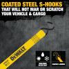 imageDEWALT DXBC18004 BlackYellow 125quot x 12 Ratchet Tie Down Straps  LightWeight Cargo Hauling 1800 lb Break Strength 4 PackSingle