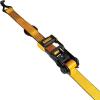 imageDEWALT DXBC50002 BlackYellow 15quot x 16 Ratchet Tie Down Straps  HeavyDuty Cargo Hauling 5000 lb Break Strength 2 Pack