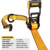 imageDEWALT DXBC50002 BlackYellow 15quot x 16 Ratchet Tie Down Straps  HeavyDuty Cargo Hauling 5000 lb Break Strength 2 Pack