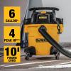 imageDEWALT DXV06P 4 Peak HP Shop Vacuums 6 Gallon Poly WetDry Vac HeavyDuty Shop Vacuum with Blower Function YellowBlack