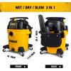 imageDEWALT DXV14P Shop Vacuum WetDry 14 Gallon 6 HP WetDry Vac with 110 CFM Powerful Suction YellowYellow