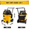 imageDEWALT DXV14P Shop Vacuum WetDry 14 Gallon 6 HP WetDry Vac with 110 CFM Powerful Suction YellowYellow