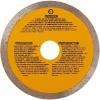 imageDEWALT Diamond Blade for Porcelain Tile WetDry 412Inch DW4765