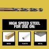 imageDEWALT Drill Bit Set 21Piece 135 Degree Split Point 31 Degree Helix Black Oxide Coated For Plastic Wood and Metal DWA1181
