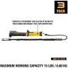 imageDEWALT Elastic Tool Attachment with Swiveling DRing 3 Pack 15 lb Capacity