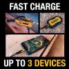imageDEWALT Heavy Duty 30W PD USB Wall Charger Worksite USBC Chargers Type C Fast Charger Foldable Plug Compatible with iPhone 16 15 14 13 12 Pro Max iPad Pro3Port PD