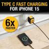 imageDEWALT Heavy Duty 30W PD USB Wall Charger Worksite USBC Chargers Type C Fast Charger Foldable Plug Compatible with iPhone 16 15 14 13 12 Pro Max iPad Pro2Port PD