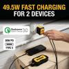 imageDEWALT Heavy Duty 30W PD USB Wall Charger Worksite USBC Chargers Type C Fast Charger Foldable Plug Compatible with iPhone 16 15 14 13 12 Pro Max iPad Pro2Port PD