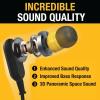 imageDEWALT Heavy Duty Neckband Bluetooth Earbuds Wireless Bluetooth 52 Headphones wMicrophone Lightweight Comfort IP56 Waterproof Deep Bass Strong Beat 20H Playtime Jobsite BehindNeck EarphonesYellow