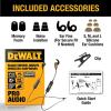 imageDEWALT Heavy Duty Neckband Bluetooth Earbuds Wireless Bluetooth 52 Headphones wMicrophone Lightweight Comfort IP56 Waterproof Deep Bass Strong Beat 20H Playtime Jobsite BehindNeck EarphonesBlack