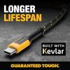 imageDEWALT Heavy Duty USB C Cable Jobsite 60 Watt USB C Cable High Speed TypeC to TypeC Fast Charge PD USBC Fast Charging Cord for iPhone 1615 Plus Pro Max MacBook iPad Samsung Galaxy 4 ftyellowblack
