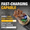 imageDEWALT Heavy Duty USB C Cable Premium Braided Nylon USB A to Type C Charger Cable Fast Charging for iPhone 16 Series iPhone 15 Series Samsung Galaxy S10 S10  Note 9 LG V30 USB 20 BlackBlack