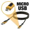 imageDEWALT Heavy Duty USB to MicroUSB Cable Jobsite Micro USB Connector Cable High Speed Charging Cord for Compatible Android Phones Cameras Legacy Devices 6 ft Black6 Foot