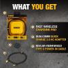 imageDEWALT Heavy Duty Wireless Charger 10W Max Fast Wireless Charging Pad Compatible with iPhone 161514131211X8 Pro Max Plus Samsung Galaxy S22S21 AirPods Type C Cable ampamp AC Adapter Included