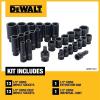 imageDEWALT Impact Socket Set SAE Combination Set 12Inch Drive 28Piece DWMT19244SAE