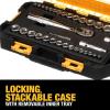 imageDEWALT Impact Socket Set with Ratchet MetricSAE 12quot Drive 23Piece Set with Case DWMT74739 Socket set  34pc